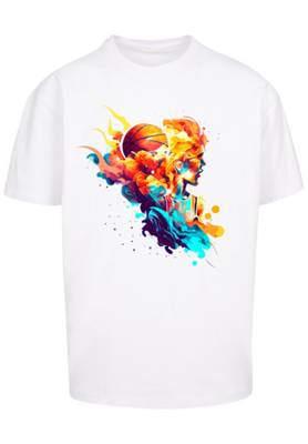 F4NT4STIC Basketball Sport Player OVERSIZE TEE T-Shirts weiß