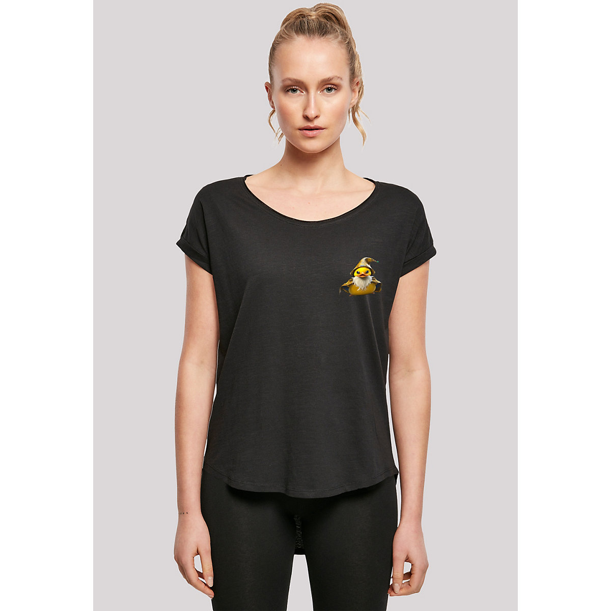 F4NT4STIC Rubber Duck Wizard Long Tee T-Shirts schwarz