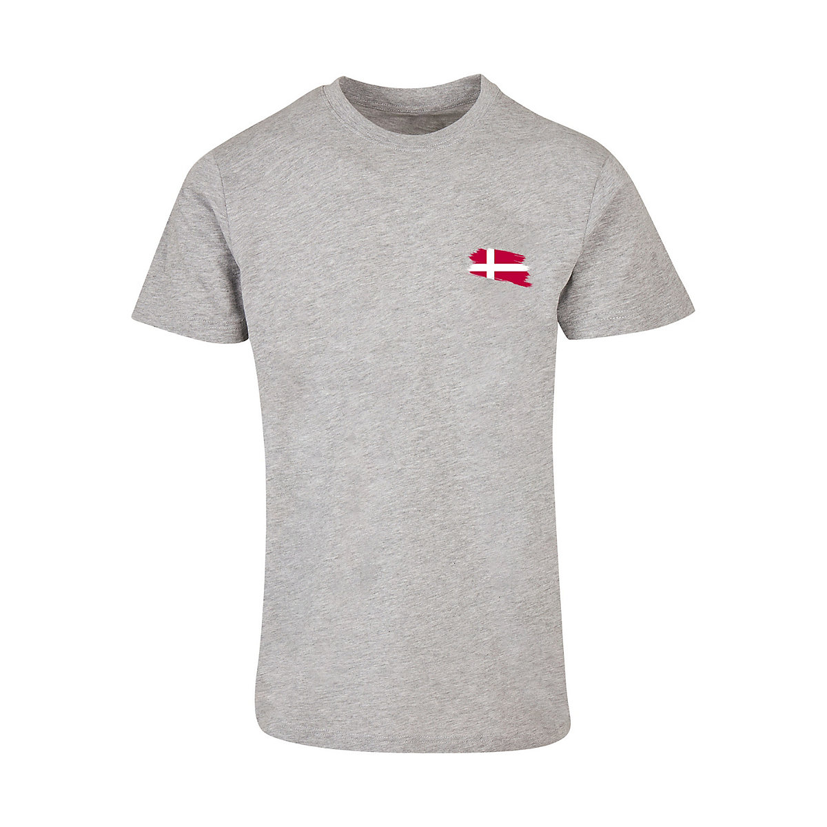 F4NT4STIC Dänemark Flagge Denmark T-Shirts grau