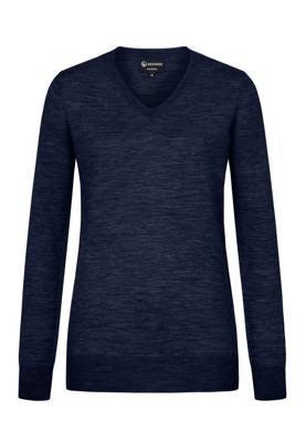 Giesswein Giesswein Wollpullover Light V-Ausschnitt Damen Kapuzenpullover dunkelblau SE11953