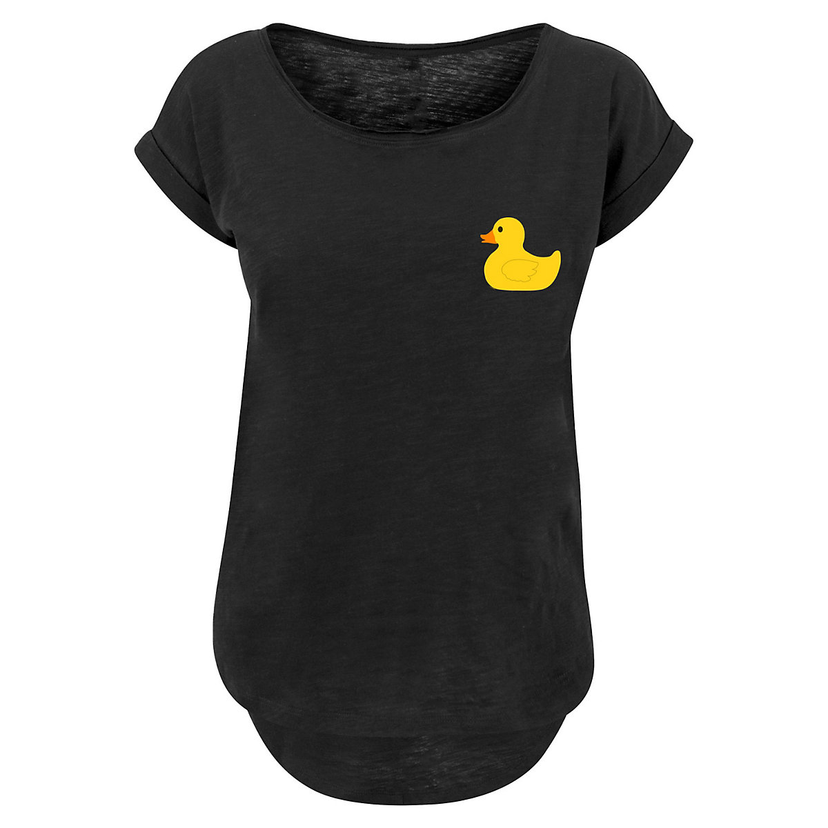 F4NT4STIC Yellow Rubber Duck LONG TEE T-Shirts schwarz