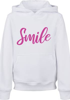 F4NT4STIC Pink Smile UNISEX HOODIE Kapuzenpullover weiß