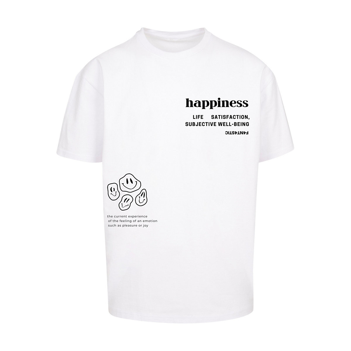 F4NT4STIC happiness OVERSIZE TEE T-Shirts weiß