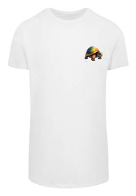 F4NT4STIC Rainbow Turtle LONG TEE T-Shirts weiß
