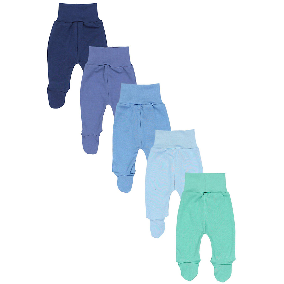 TupTam Baby Hose mit Fuß 5er Pack für Kinder blau/grün