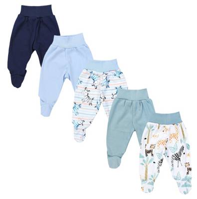 TupTam Baby Hose mit Fuß 5er Pack für Kinder hellblau
