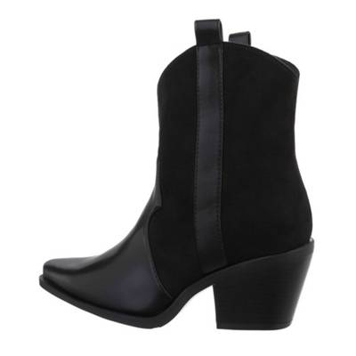 Ital-Design Western- & Bikerboots Blockabsatz schwarz