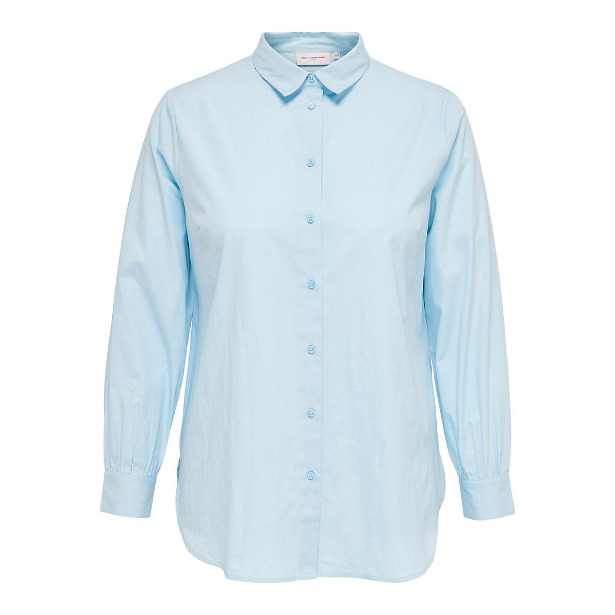 ONLY CARMAKOMA Lange Hemd Bluse Plus Size Übergrößen CARNORA hellblau