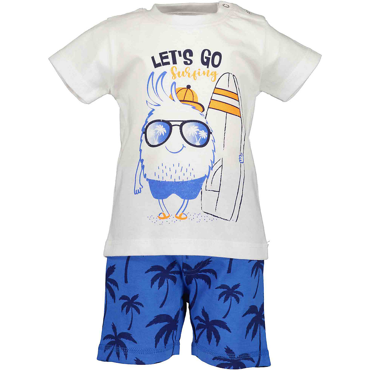 BLUE SEVEN Baby Set T-Shirt + Shorts für Jungen weiß