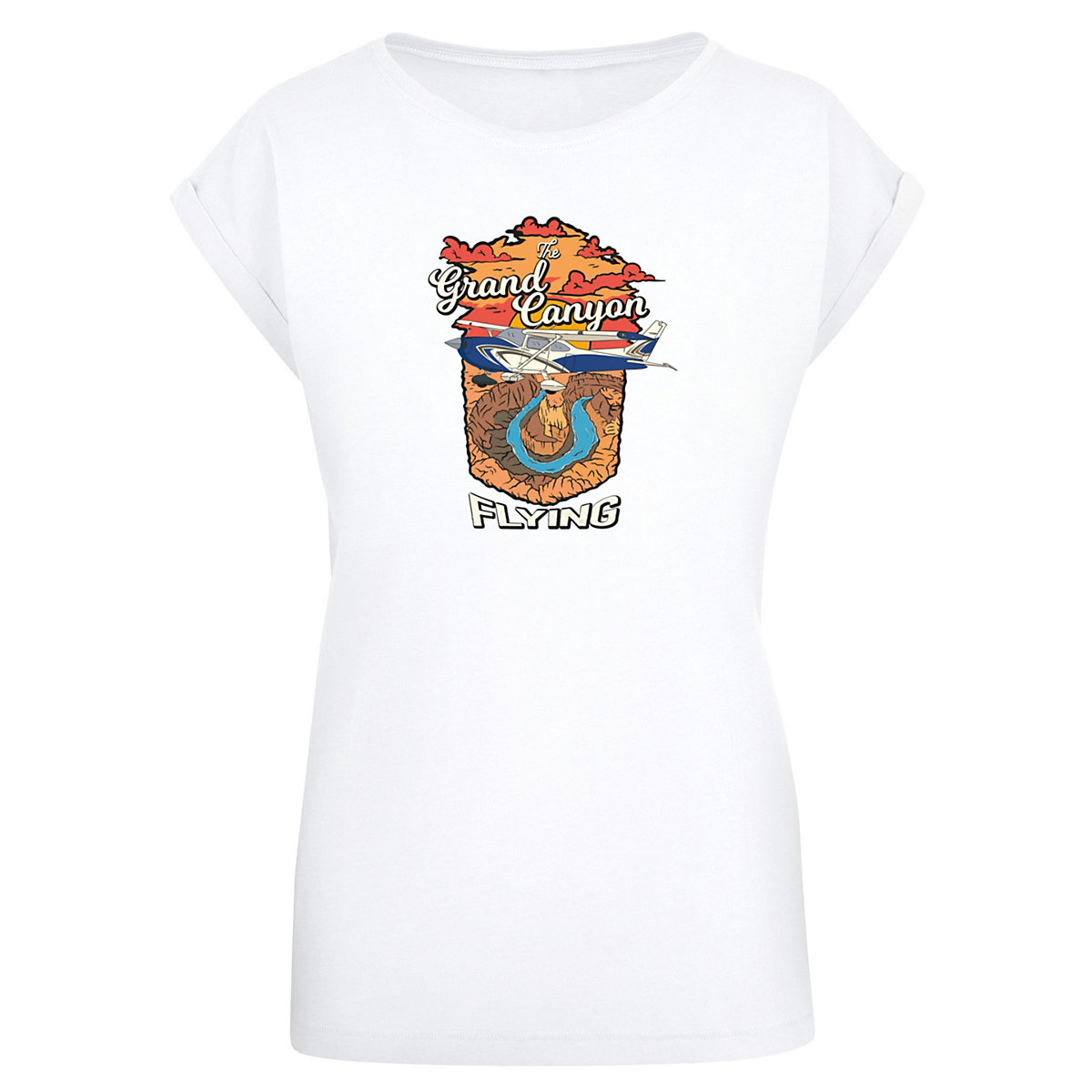 F4NT4STIC Grand Canyon Flying T-Shirts weiß