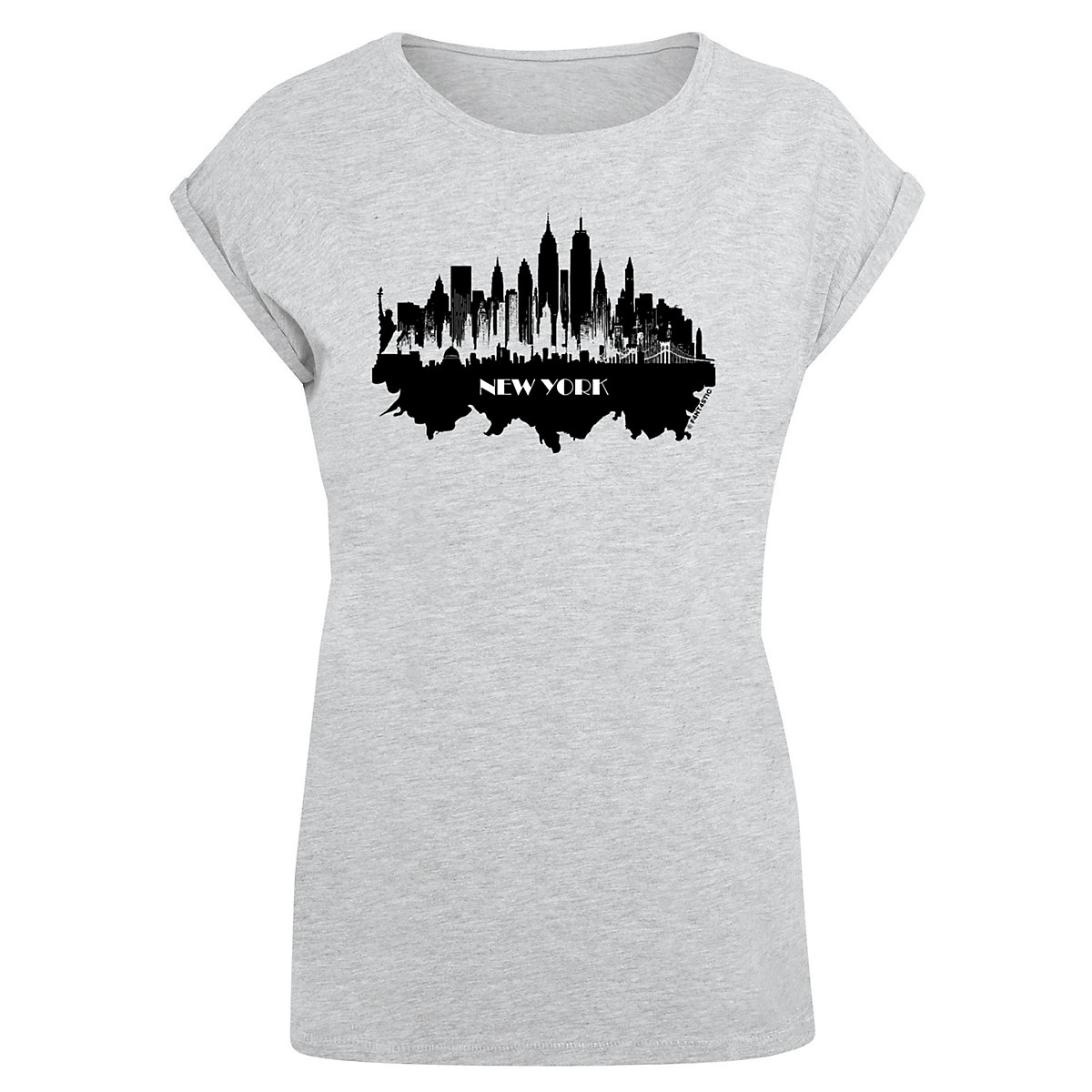 F4NT4STIC Cities Collection New York skyline T-Shirts grau