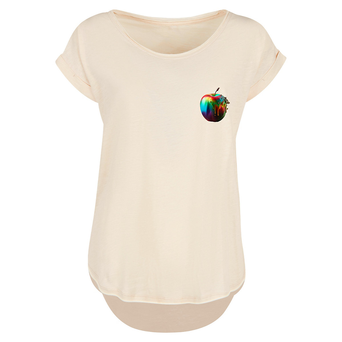 F4NT4STIC Colorfood Collection Rainbow Apple T-Shirts sand