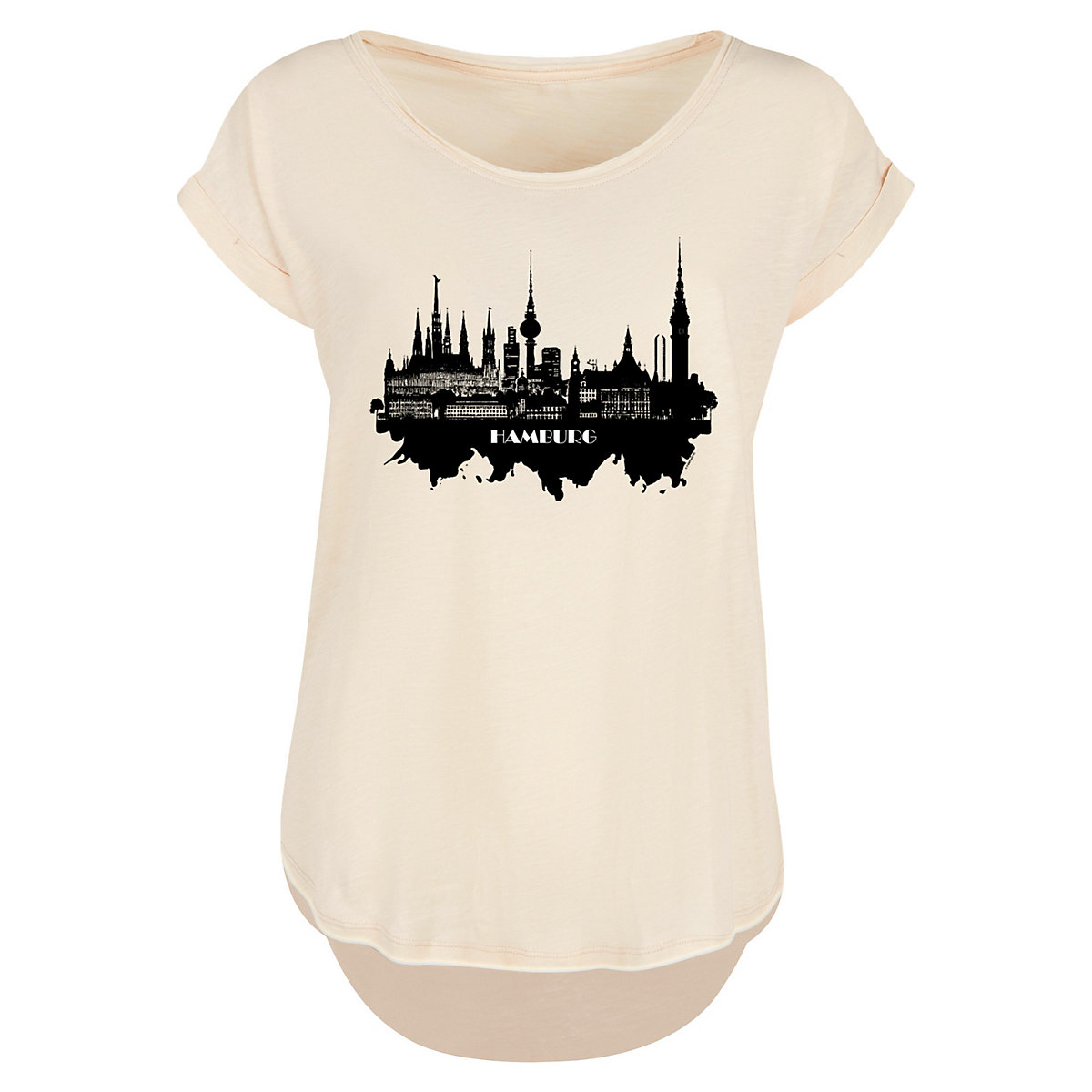F4NT4STIC Cities Collection Hamburg skyline T-Shirts sand