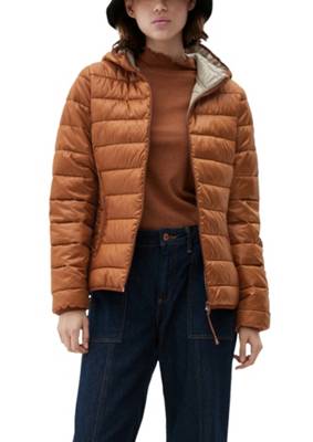 QS by s.Oliver Steppjacke mit Kapuze Outdoorjacken braun