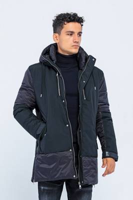 Ron Tomson Wintermantel schwarz