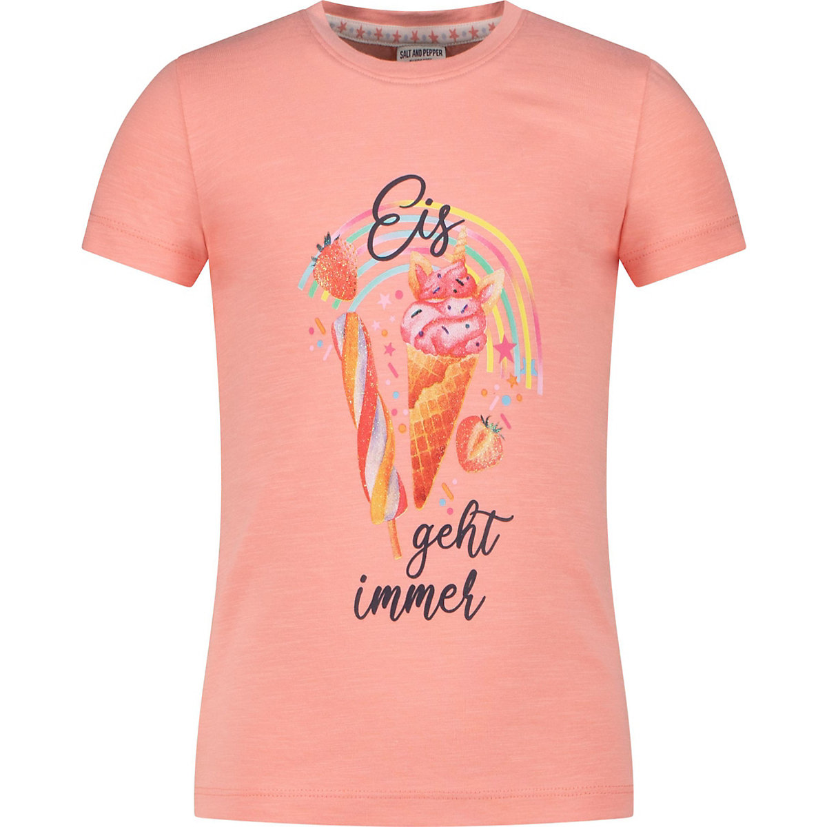 Salt and Pepper T-Shirt für Mädchen orange