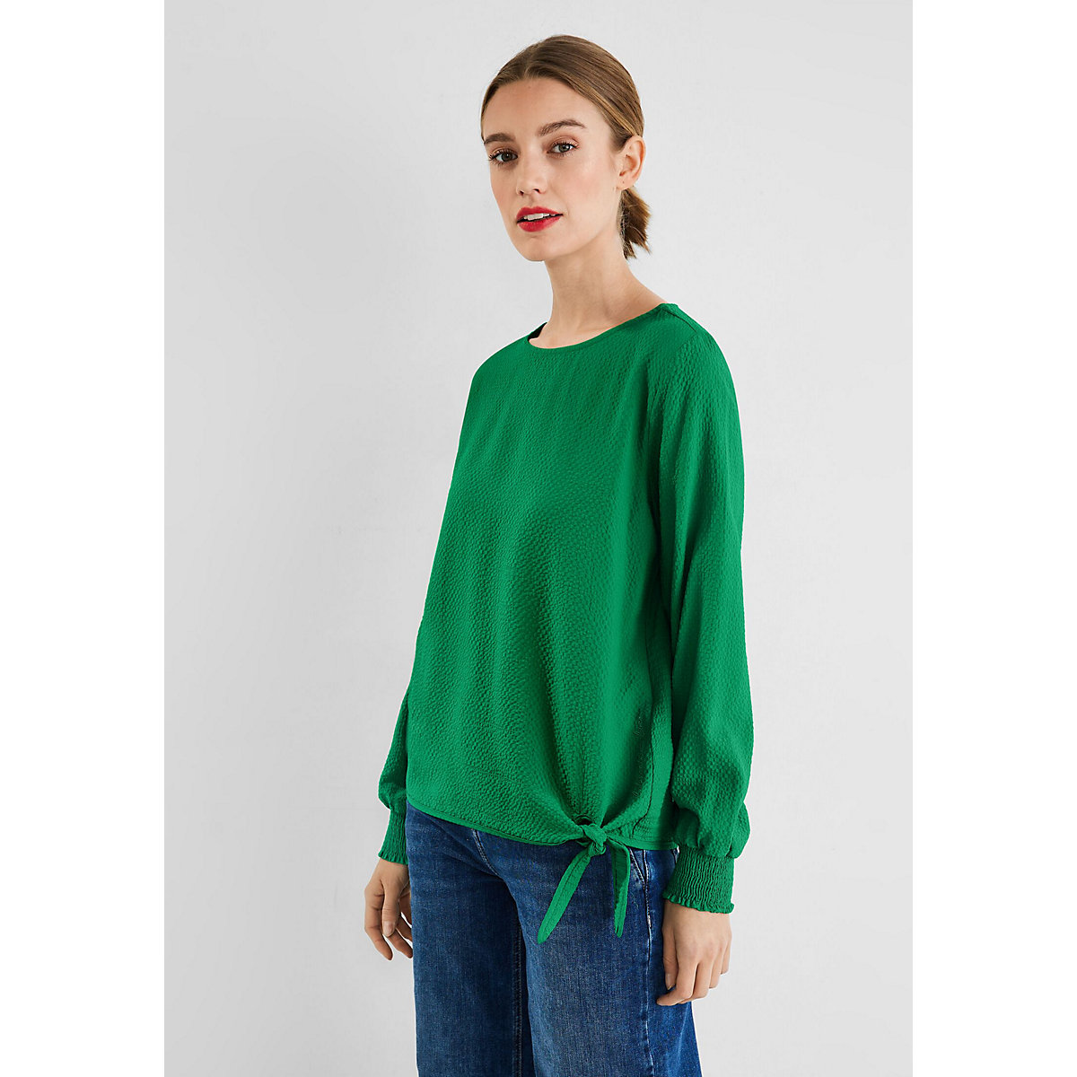 Street One Bluse mit Schleifendetail grün Street One Bluse mit Schleifendetail grün