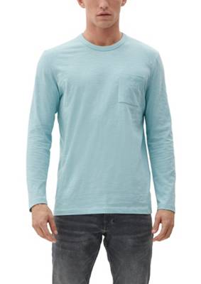 s.Oliver Longsleeve mit Flammgarnstruktur T-Shirts türkis