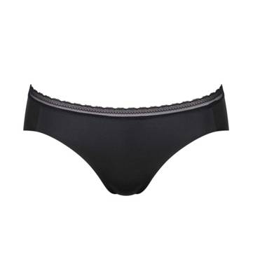 sloggi Damen Hipster Body Adapt Twist Hipster Mikrofaser Spitzenborte einfarbig Slips schwarz