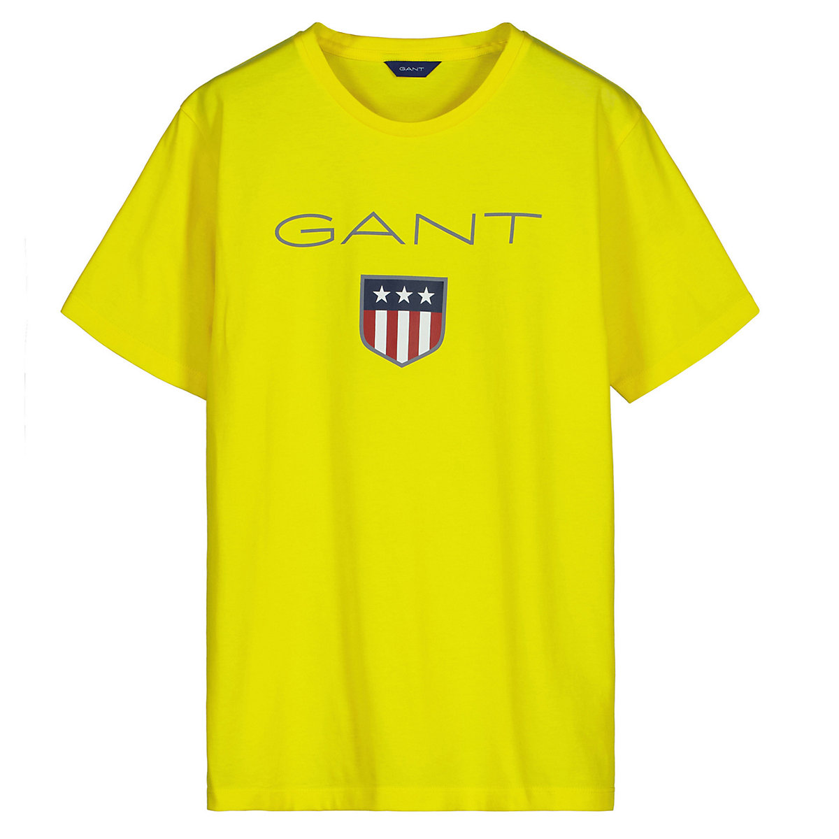 GANT Jungen T-Shirt Teen Boys SHIELD Logo Kurzarm Rundhals Baumwolle uni T-Shirts für Jungen gelb