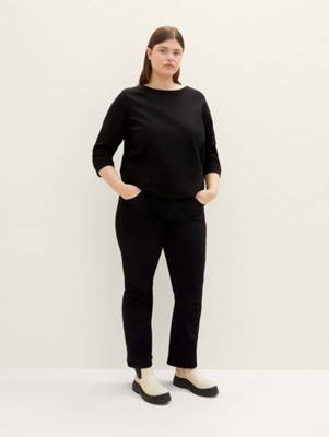 TOM TAILOR Strick &amp; Sweatshirts Plus strukturiertes Sweatshirt Sweatshirts schwarz SE11770