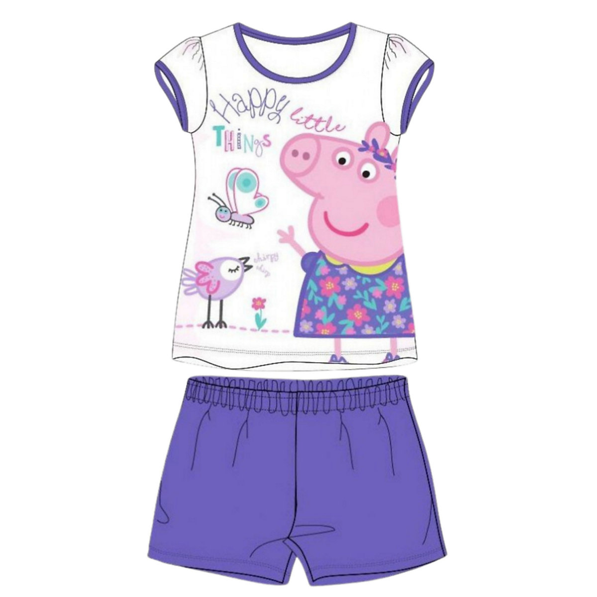 Peppa Pig Peppa Pig Shorty Schlafanzug für Mädchen lila
