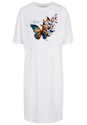 F4NT4STIC Schmetterling Frühlings Oversize Kleid Kleider weiß