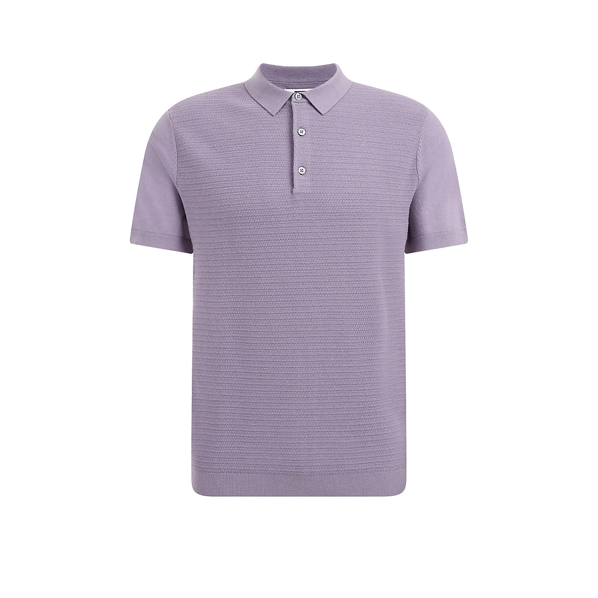 WE Fashion Herren-Poloshirt mit Strukturmuster Poloshirts violett