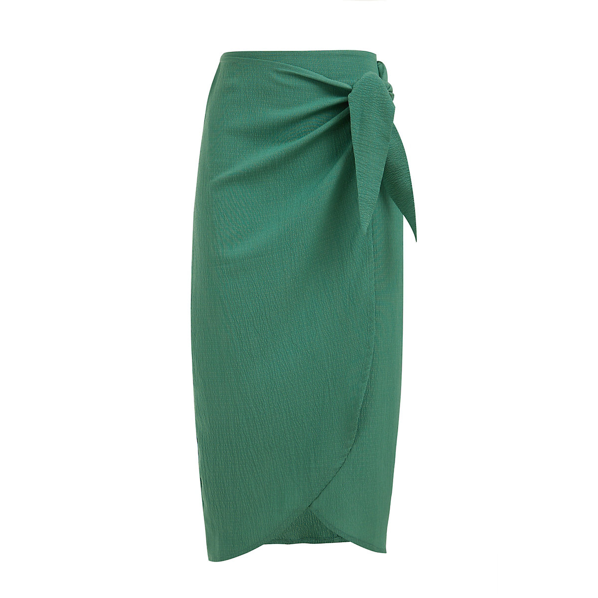 WE Fashion Damen-Wickelrock mit Strukturmuster Röcke grün