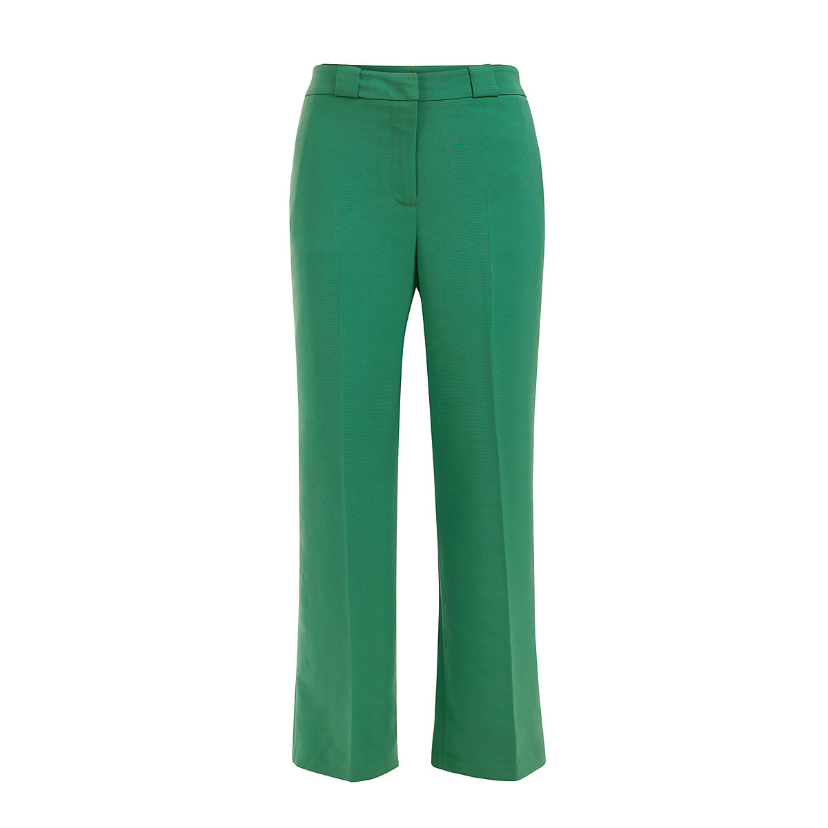 WE Fashion Damen-Regular-Fit-Hose Curve Stoffhosen grün