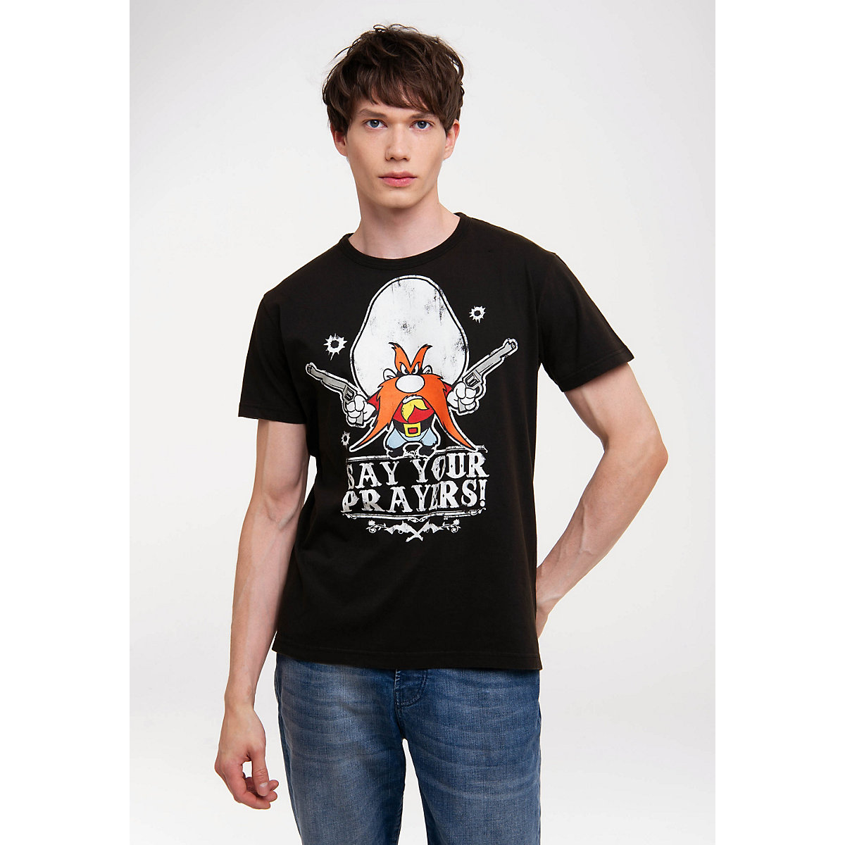 Logoshirt® Logoshirt T-Shirt schwarz/braun