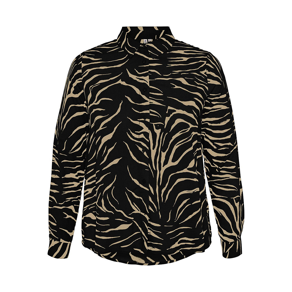 ONLY CARMAKOMA Zebra Animal Hemd Bluse Plus Size Übergrößen Shirt CARNOVA schwarz