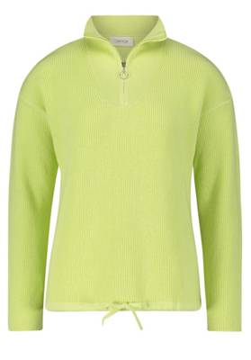 Cartoon Cartoon Strickpullover mit Stehkragen grün