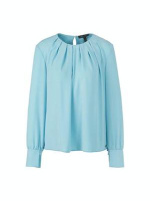 Marc Cain Collections Blusenshirt mit Falten blau