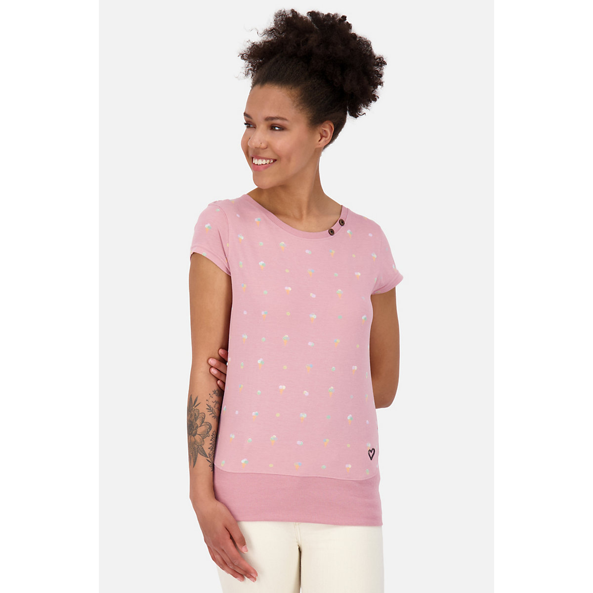 ALIFE AND KICKIN® CocoAK B Shirt Kurzarmshirt Shirt T-Shirts rosa