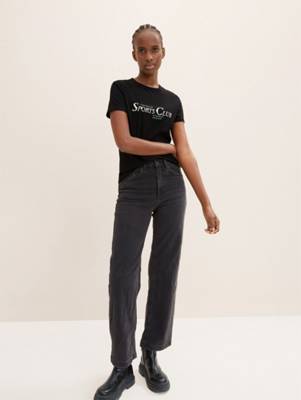 TOM TAILOR Denim T-Shirt T-Shirt mit Print  T-Shirts schwarz