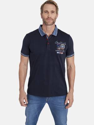 JAN VANDERSTORM Poloshirt KORT Poloshirts dunkelblau