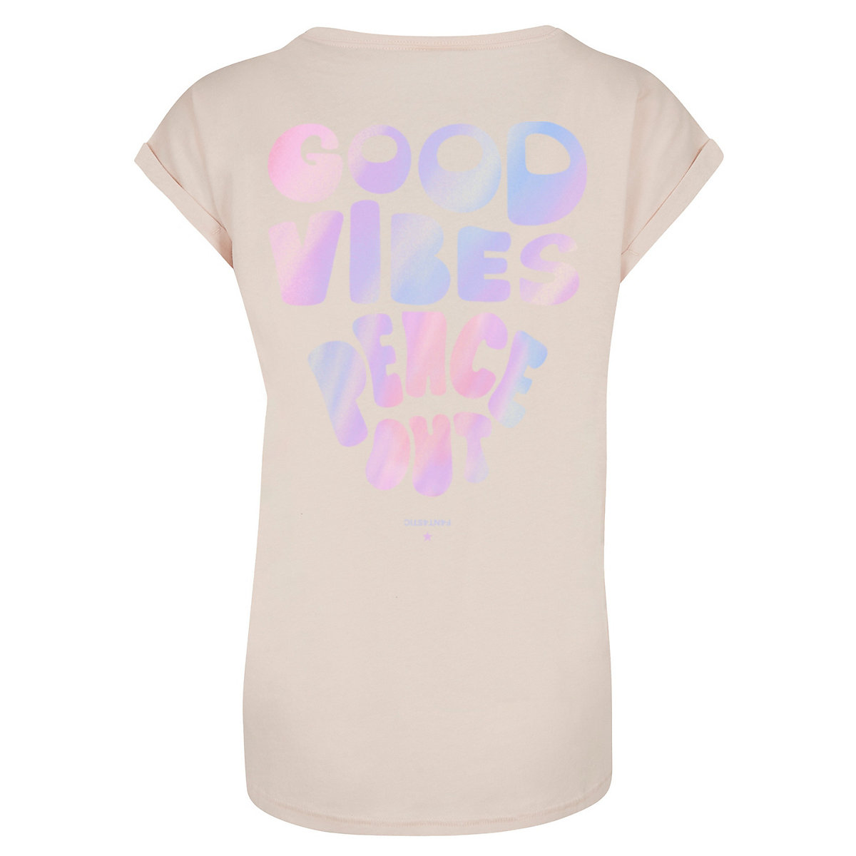 F4NT4STIC Good Vibes Peace Out T-Shirts sand