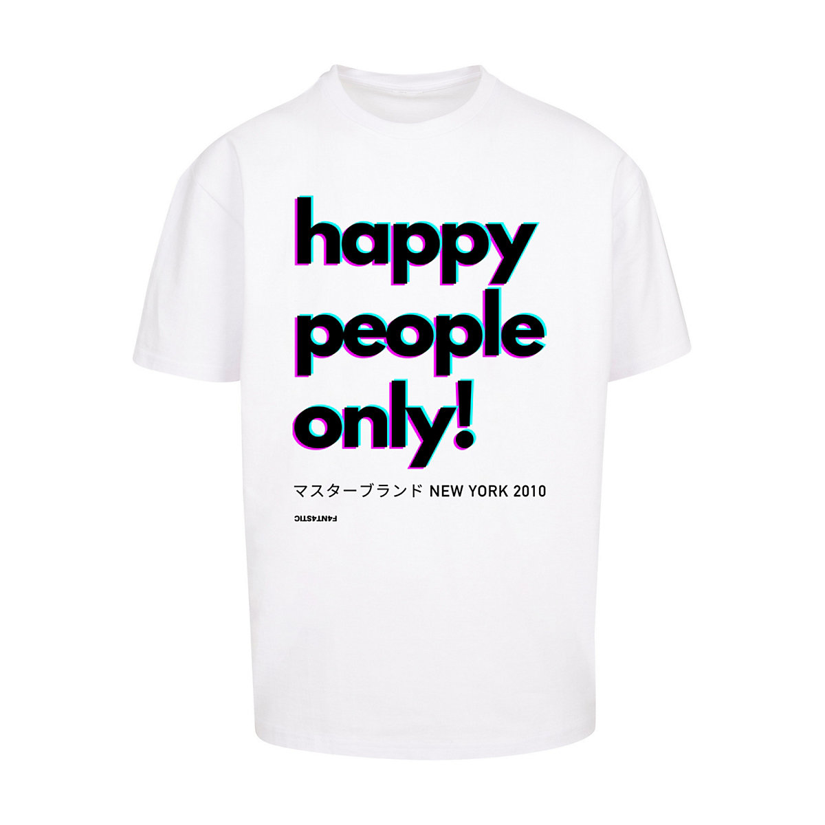 F4NT4STIC Happy people only New York T-Shirts weiß