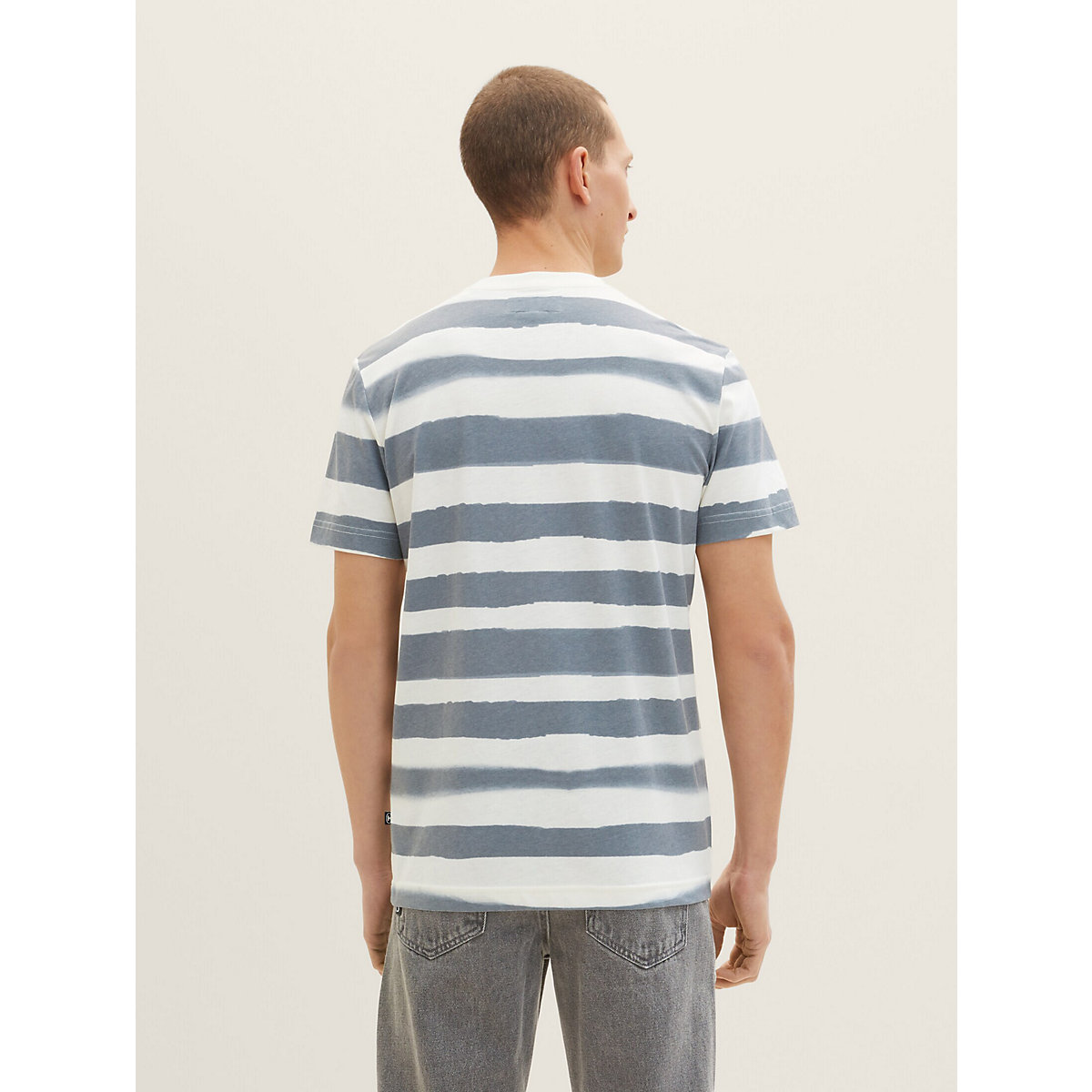 TOM TAILOR T-Shirt T-Shirt mit Allover-Print T-Shirts dunkelblau