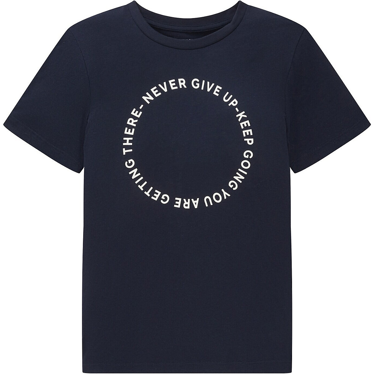 TOM TAILOR T-Shirt T-Shirt mit Textprint T-Shirts blau