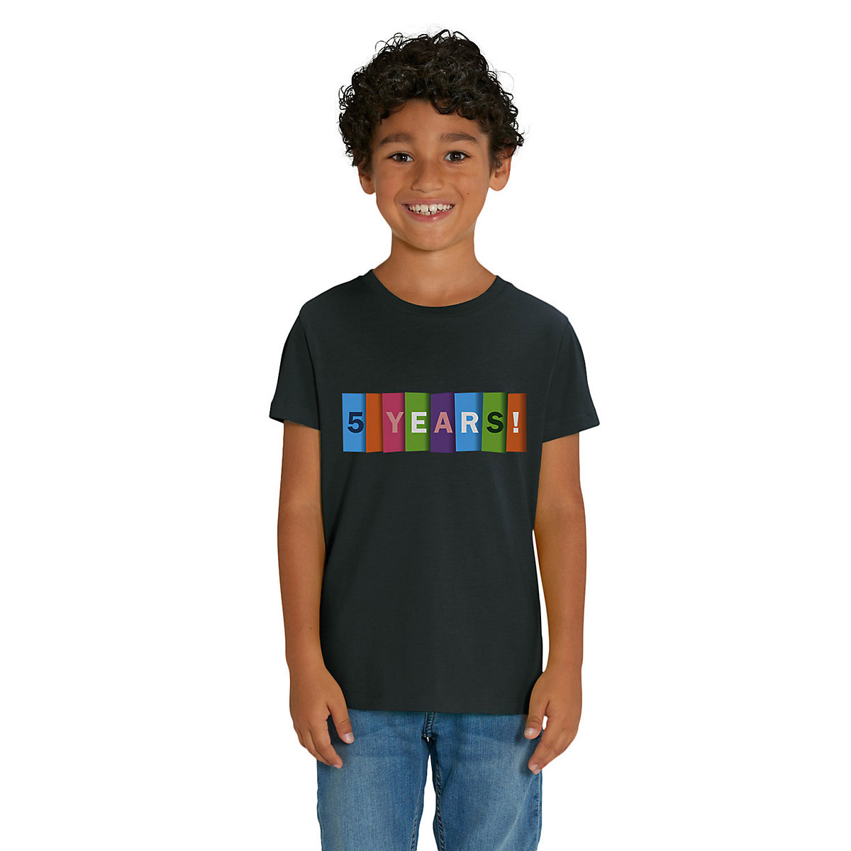 Hilltop Kinder T-Shirt zum 5. Geburtstag für Kinder schwarz