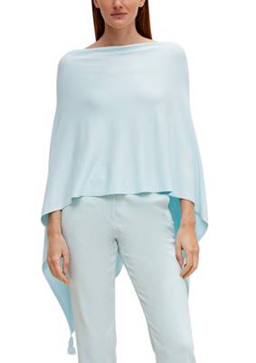 comma Poncho aus Viskosemix Ponchos blau