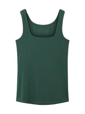 TOM TAILOR T-Shirt Top mit Karree-Ausschnitt T-Shirts grün