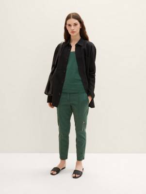 TOM TAILOR T-Shirt Top mit Karree-Ausschnitt T-Shirts grün