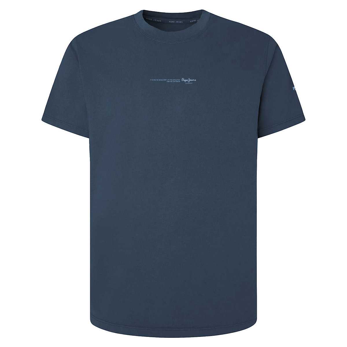 Pepe Jeans Herren T-Shirt DAVID TEE Rundhals Kurzarm Baumwolle Logo einfarbig T-Shirts dunkelblau