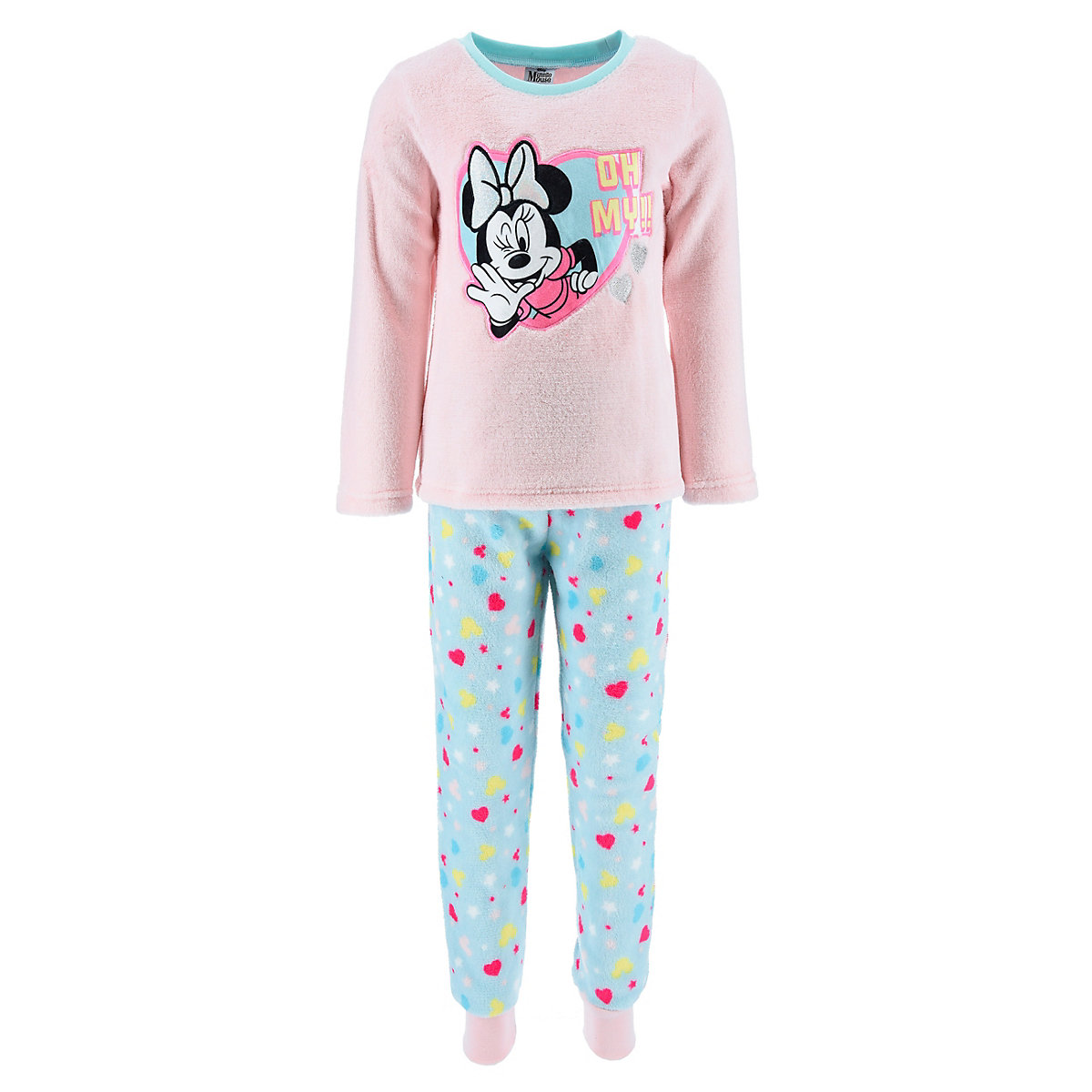 Disney Minnie Mouse Minnie Mouse Schlafanzug Pyjama Langarm Shirt + Schlaf-Hose pink
