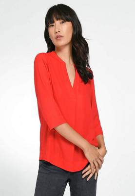 BASLER Bluse Blouse Langarmblusen rot