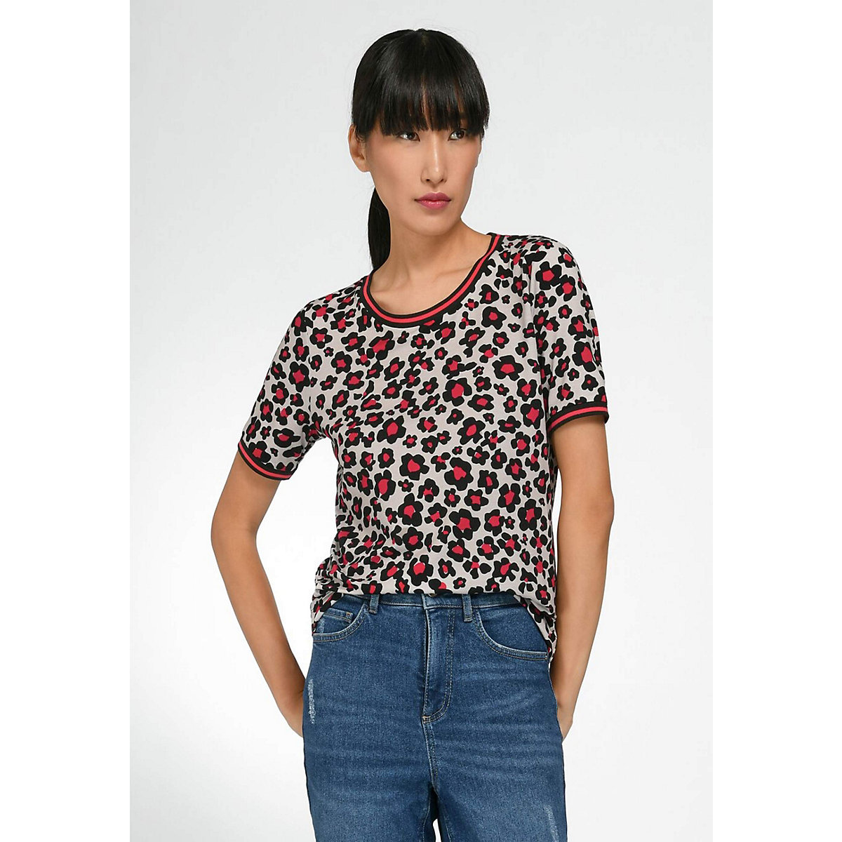 BASLER Shirt Viscose T-Shirts bunt BASLER Shirt Viscose T-Shirts bunt