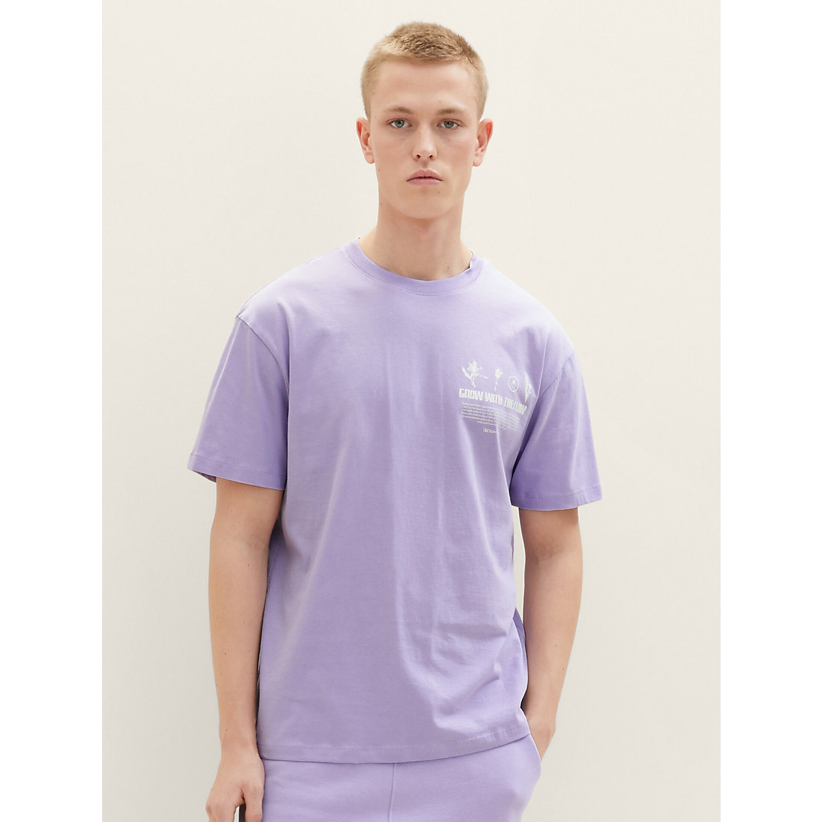 TOM TAILOR Denim T-Shirt T-Shirt mit Print T-Shirts lila